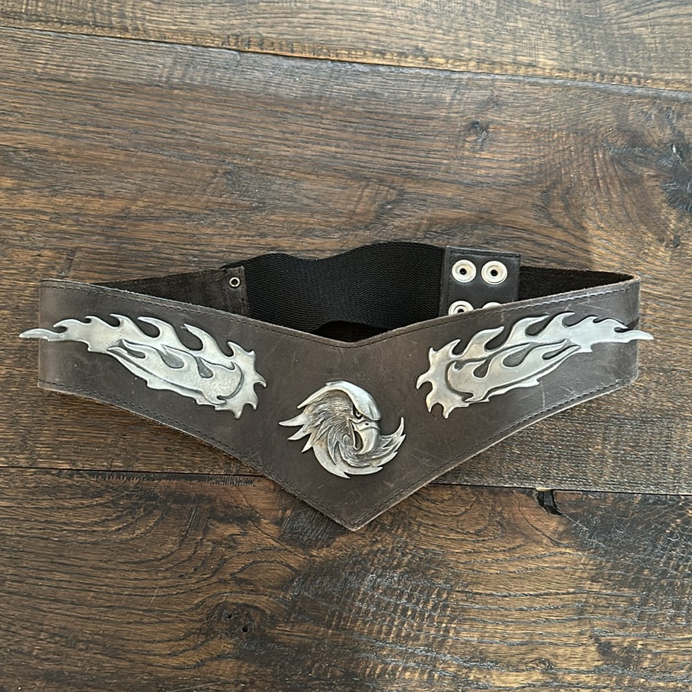Leather Eagle Moto Waist Belt